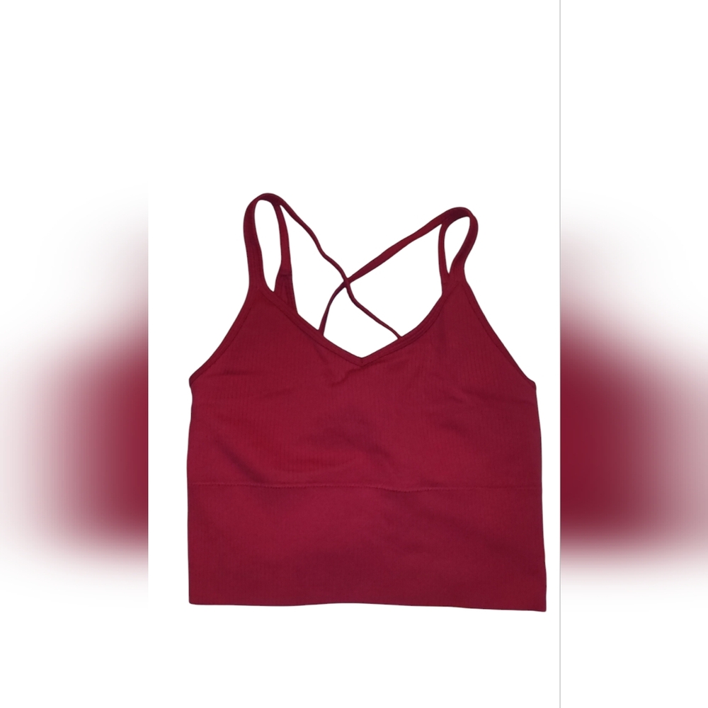 Freely Red Women's Darlene Seamless Sports Bra Low Support Size Medium - Picture 9 of 10